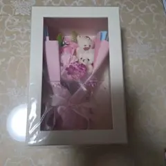 온리 포 유 솝 플라워 부케 테디베어