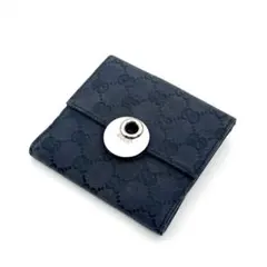 GUCCI グッチ　wホック　折り財布　キャンバス　管理番号【b58】