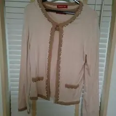 美品 アプワイザーリッシェ ピンク ベージュ パール アンサンブル