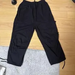 MAISON CLUB 黒 ワイドカーゴパンツ