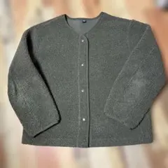 UNIQLO ボア フリース カーディガン オリーブ M