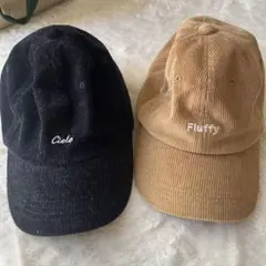 コーデュロイキャップ 2点セット