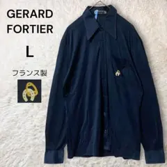 GERARD FORTIER フランス製 長袖 ヴィンテージシャツ 極薄手 L