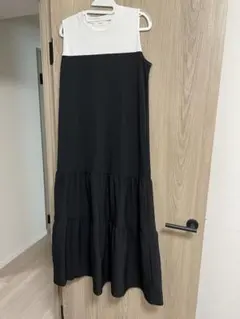 ROSIEE バイカラー キャミワンピース ロング丈