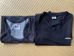 NIKEのフィットネスウエアとGESTSのタンクトップ