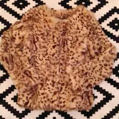 リアルラビットファーコート レオパード