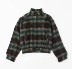 harapeco Checked Outer Jacket-グリーン L