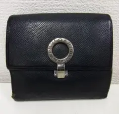 BVLGARI レザー 二つ折り財布 リング留め具