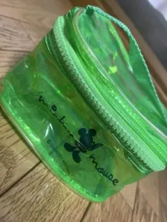 ミッキーマウス 収納ケース 透明緑