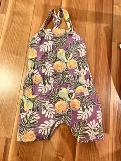 パタロハ　紫 フルーツプリント オーバーオール 5T