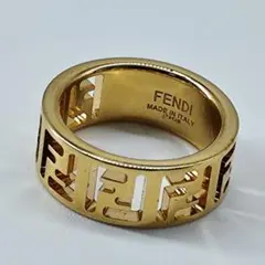 FENDI FFロゴ リング Lサイズ 箱・購入カード付き 正規品 8AG945