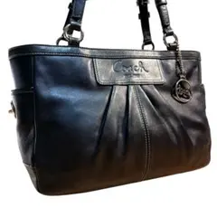 COACH コーチ F13759 レザー ギャザー トートバッグ ワンショルダー