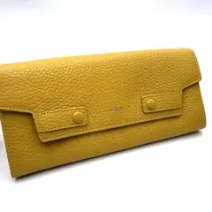 極上美品　COMME CA コムサ　長財布　ウォレット　イエロー　レザーのサムネイル