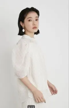 限定値下げ美品リリーブラウン チェック柄シアートップス ブラウスのサムネイル