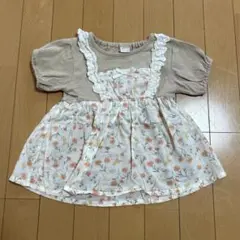 半袖　花柄トップス　サイズ100のサムネイル