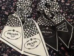 PRADA プラダ スカーフ バンダナ ローズ柄 PRADA プラダ スカーフ バンダナ ローズ柄 | Mercari