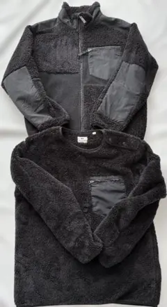 ユニクロ Engineered Garments ブラック フリースセット M