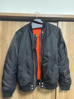 美品/現行✨DIESEL フライトジャケット　MA-1 デカロゴ　ブラック　50 DIESEL MA-1フライトジャケット ブラック - メルカリ