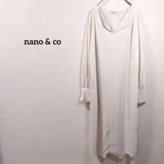 nan&co　ワンピース　ロング　長袖　　ゆったり　フリーサイズ　薄手