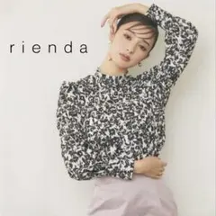rienda リエンダ　シャドーフラワーH／Nブラウス BLK大人っぽい印象　Fのサムネイル