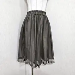 アースミュージック チュールスカート（F）ウエストゴム カーキグリーン系