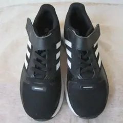 アディダス コアファイト　黒/白　20.5㎝　ok2512B