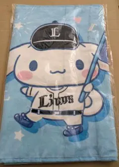 埼玉西武ライオンズ　サンリオ　シナモロール　フェイスタオル