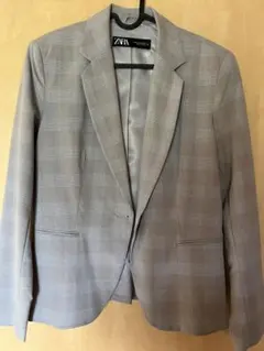 ZARA テーラードジャケット チェック柄