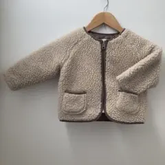 韓国子供服　ボアジャケット XS ベージュ
