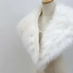 美品☆上質 羽毛100％ ファーショール 成人式　結婚式　着物 振袖　同窓会