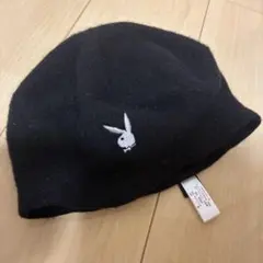 PLAYBOY ニット帽 ブラックのサムネイル