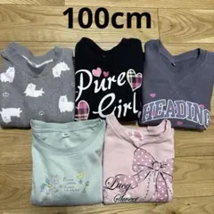 【保育園着 まとめ売り】100cm長袖トレーナー5点セット