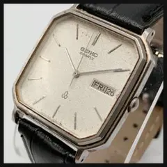 稼動品　SEIKO キングクォーツ　水晶マーク　和紙調文字盤　デイト　腕時計 稼動品 SEIKO キングクォーツ 水晶マーク 和紙調文字盤 デイト 腕時計