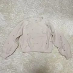 INGNI ビジュー付きニット 白