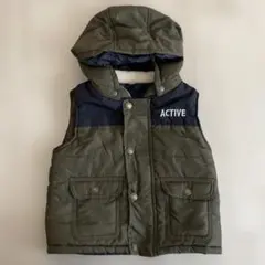 西松屋　フード付き中綿ベスト 100cm