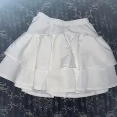 SHEIN ホワイト フレアスカート 1-2Y