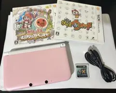 【動作品・ソフト付き】ニンテンドー 3DS LL ピンク ホワイト 白 本体