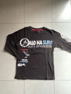 キッズ　長袖Ｔシャツ　150　ALOHA　SURF　黒