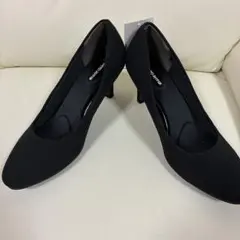 美品〉marie clare 黒　パンプス　23.5就活卒入学冠婚葬祭