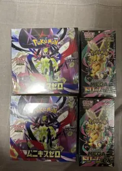 ポケモンカード　メガドリームex3BOX ムニキスゼロ2BOX ピカチュウプロモ ポケモンカード メガドリームex3BOX ムニキスゼロ2BOX ピカチュウ