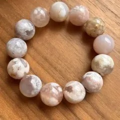 09012素敵な天然珊瑚淡いピンク 色4連ブレスレット念珠美品