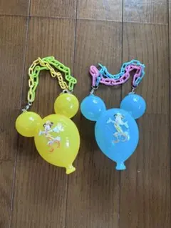 ミッキー風船型ストラップ2個セット