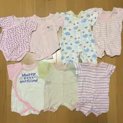 新生児　半袖　夏　女の子　ロンパース　肌着　50 60 まとめ売り　大量