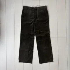 70s コーデュロイ ストレートパンツ グリーン カーキ 細ウネのサムネイル