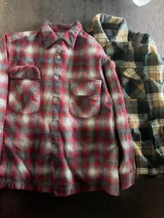 2枚セット　Pendleton ヴィンテージ オンブレチェックシャツ