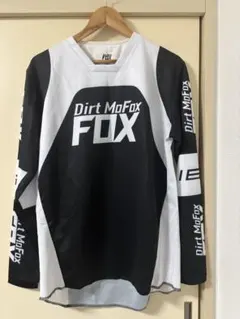 ❤希少モデル❤FOX RACING モトクロスジャージ M 白黒 デカロゴ 古着