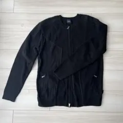 BOSS ジップアップ ニットセーター　ブラック