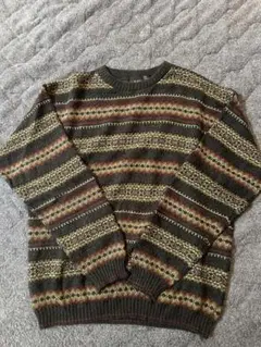 （古着）Bill Blass ニットセーター Lサイズ ブラウン系