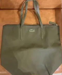 LACOSTE オリーブグリーン トートバッグ