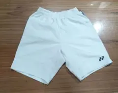ヨネックス　YONEX　130　ユニ　ハーフパンツ　バドミントン　白　匿名